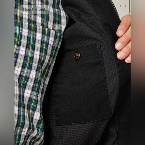 NWT J CREW Harrington jacket in cotton twill in black - Picture 4 of 7